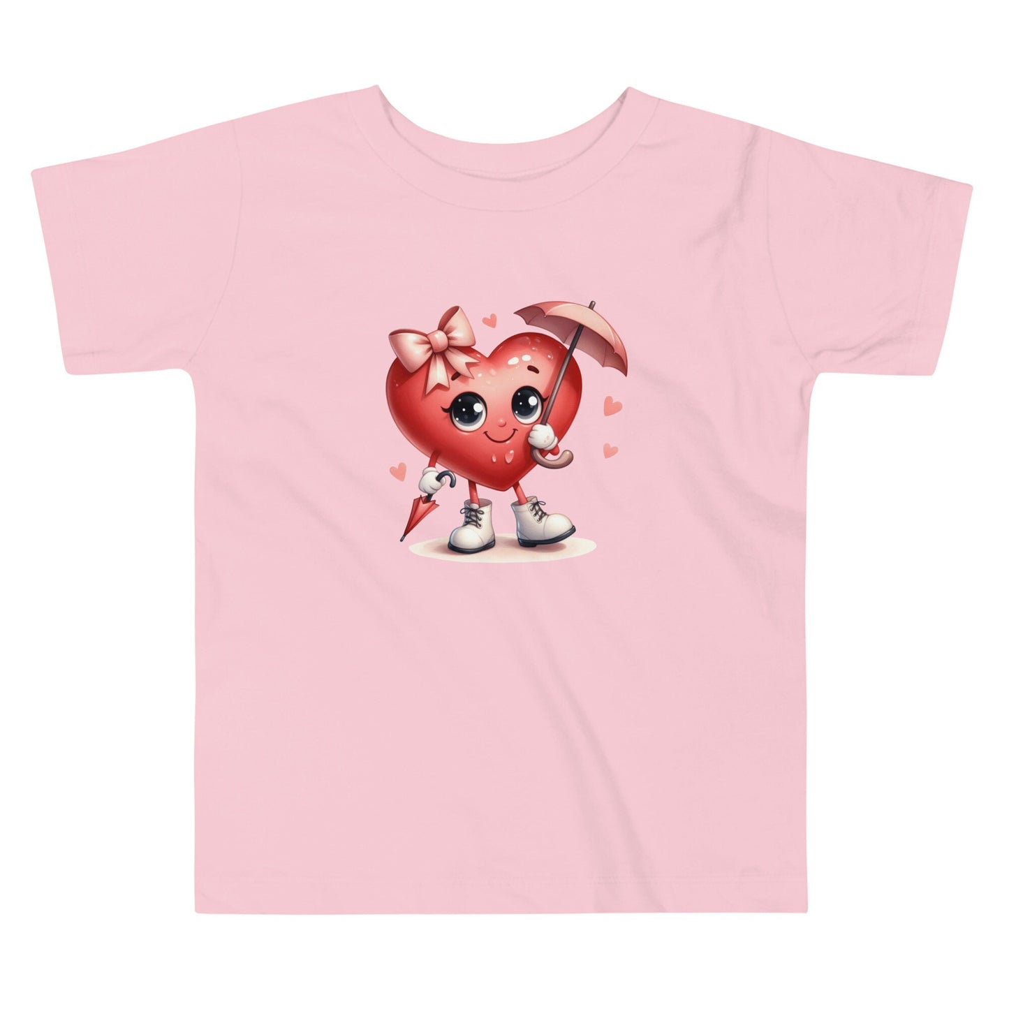 Heart with Umbrella Toddler Short Sleeve Tee