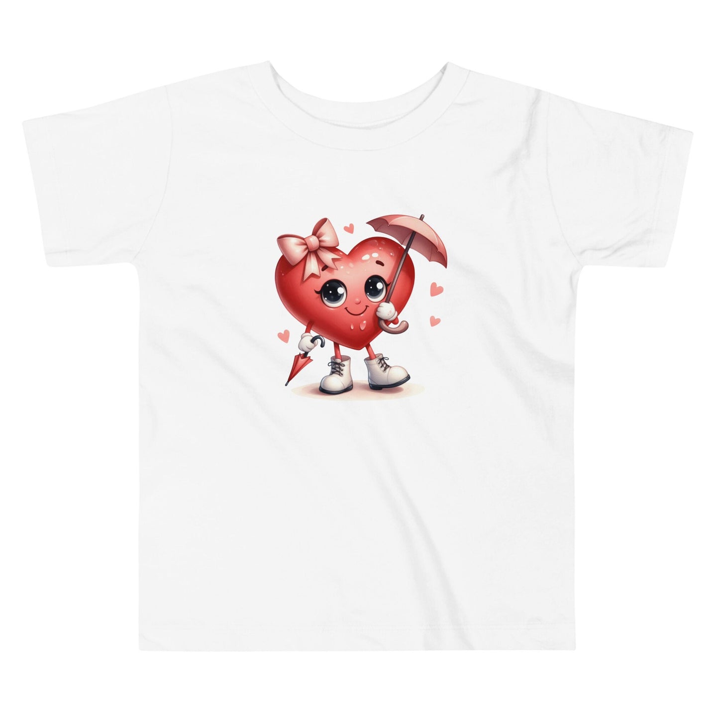 Heart with Umbrella Toddler Short Sleeve Tee