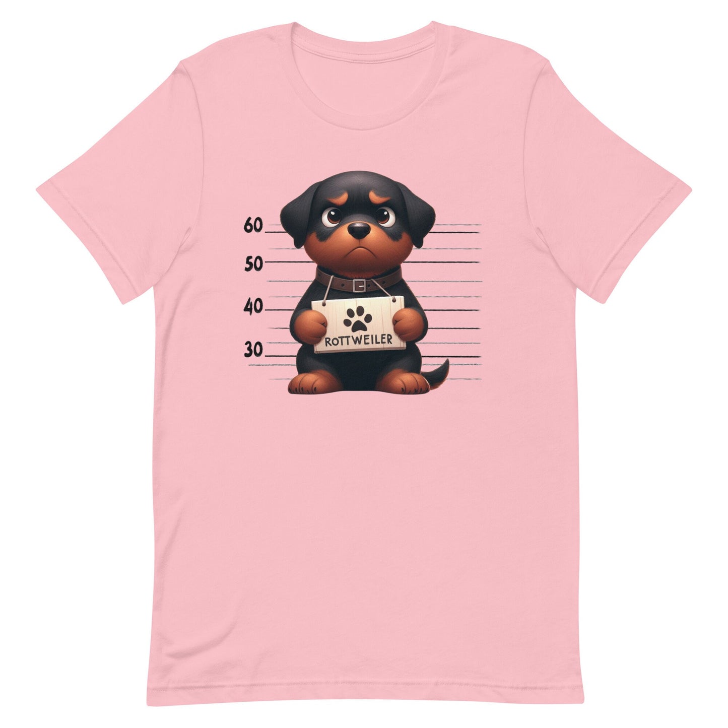 Mug Shot Rottweiler Unisex t-shirt