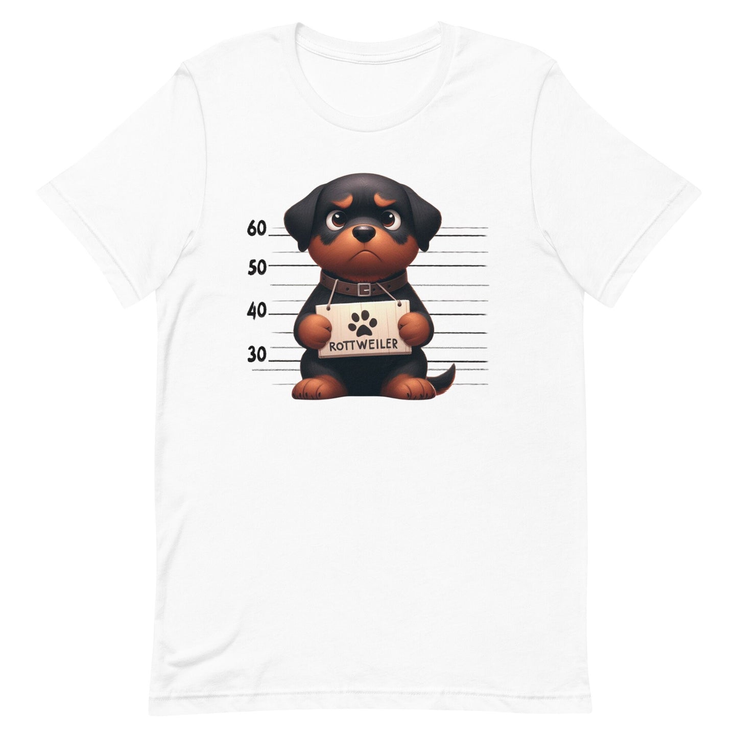 Mug Shot Rottweiler Unisex t-shirt
