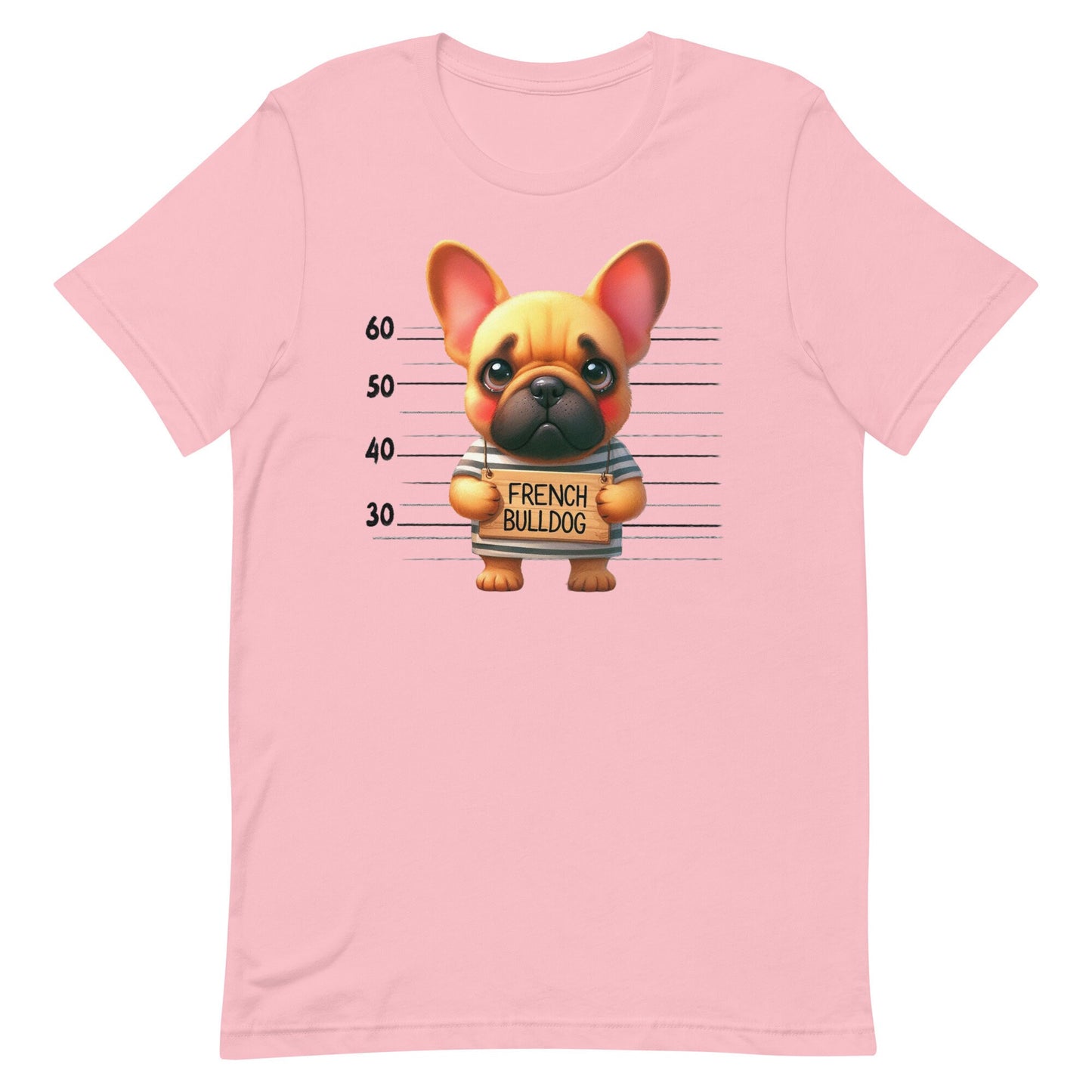 Mug Shot French Bulldog Unisex t-shirt