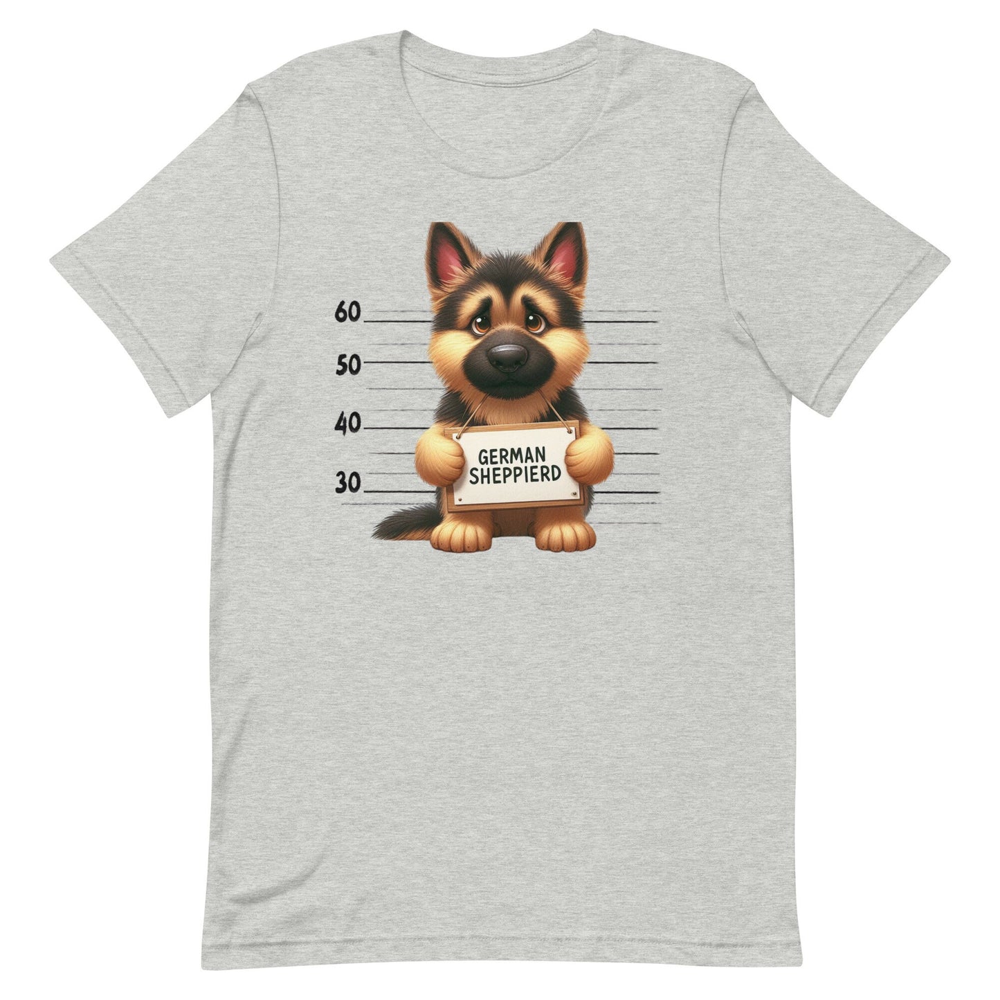 Mug Shot German Shepherd Unisex t-shirt