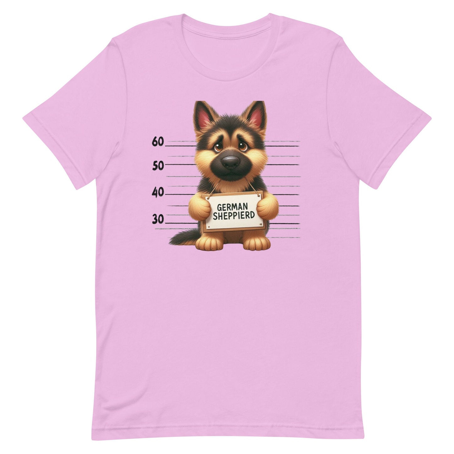 Mug Shot German Shepherd Unisex t-shirt