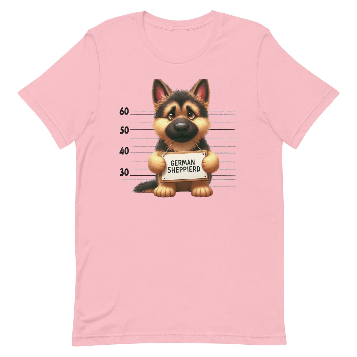 Mug Shot German Shepherd Unisex t-shirt