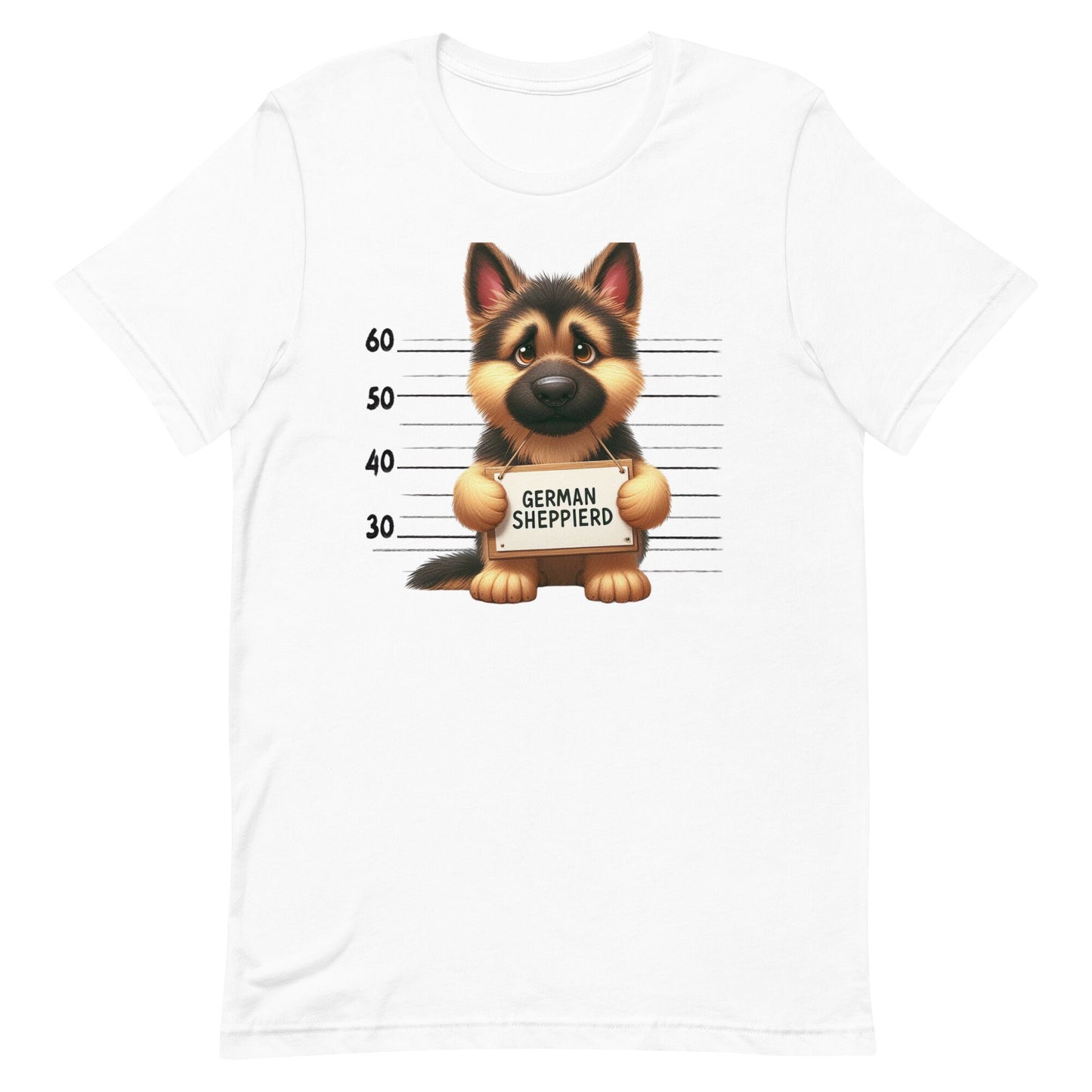 Mug Shot German Shepherd Unisex t-shirt