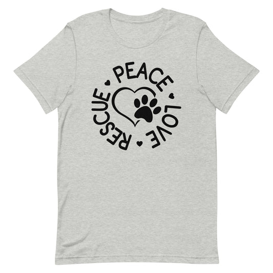 Peace~Love~ Rescue Unisex t-shirt