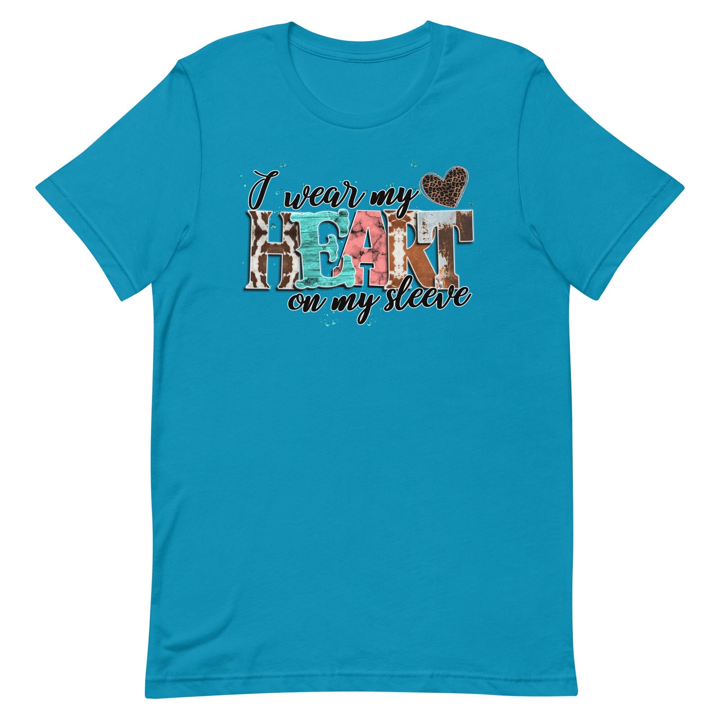 I wear my Heart on my sleeve Western Print Unisex t-shirt