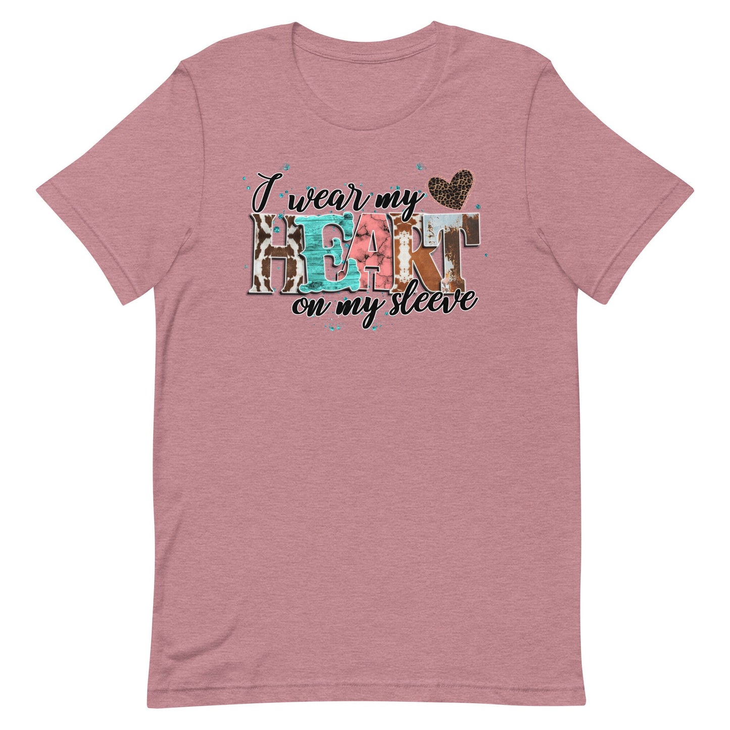 I wear my Heart on my sleeve Western Print Unisex t-shirt