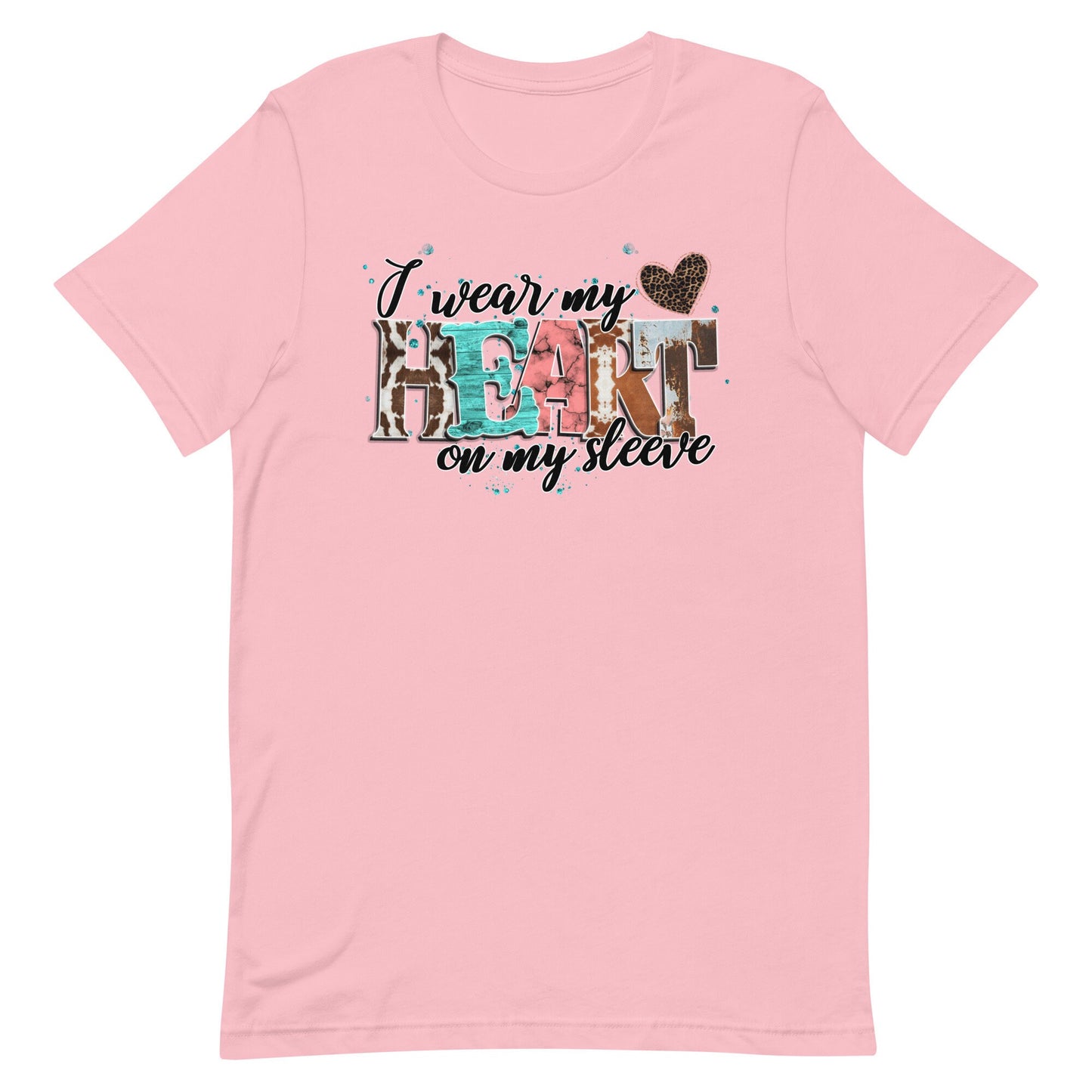 I wear my Heart on my sleeve Western Print Unisex t-shirt