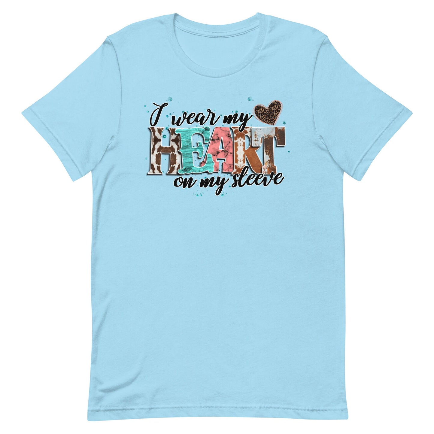 I wear my Heart on my sleeve Western Print Unisex t-shirt
