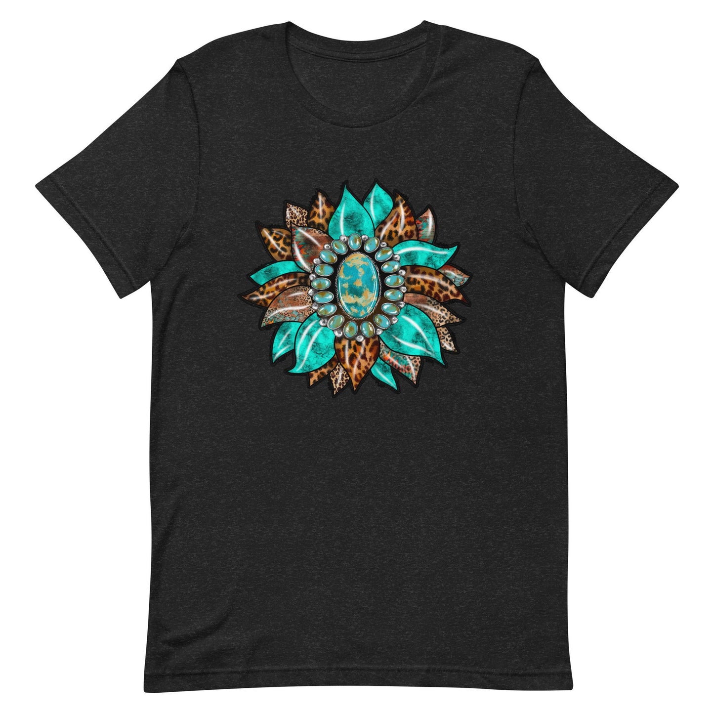Western Turquoise Sunflower Unisex t-shirt