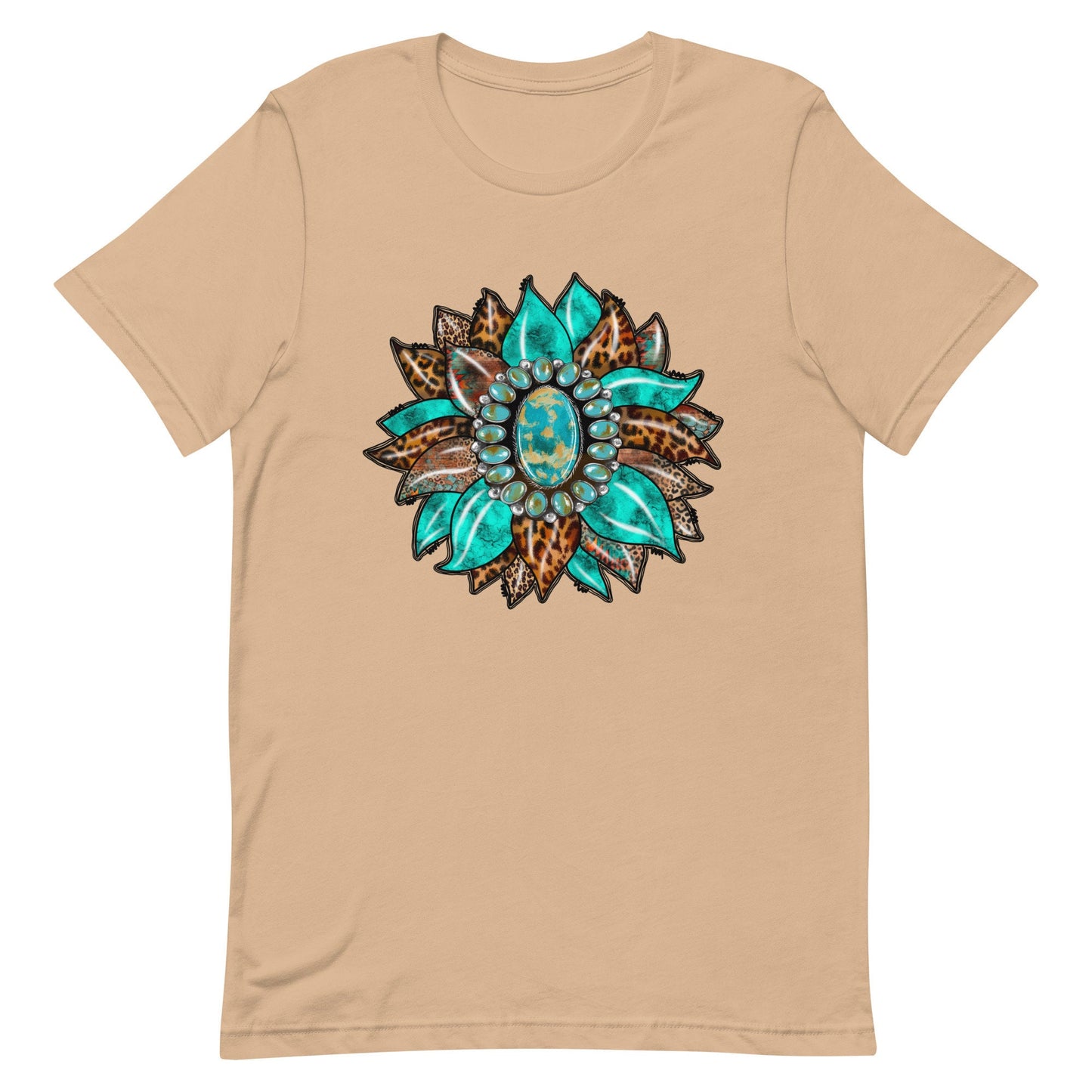 Western Turquoise Sunflower Unisex t-shirt