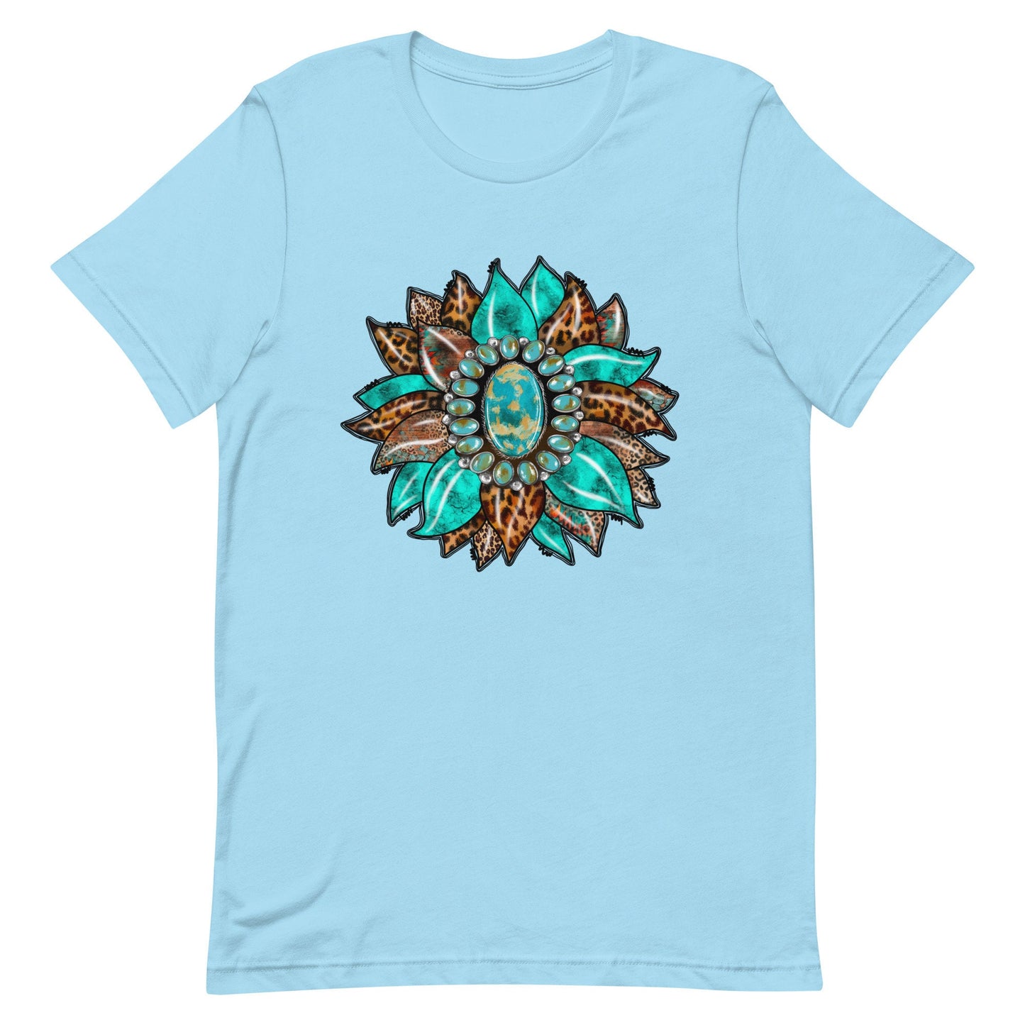 Western Turquoise Sunflower Unisex t-shirt