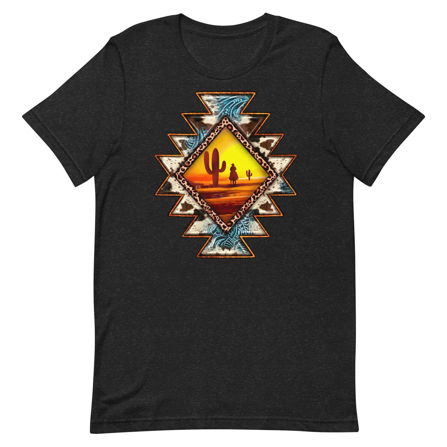 Western Sunset Print unisex Tshirt bella canvas