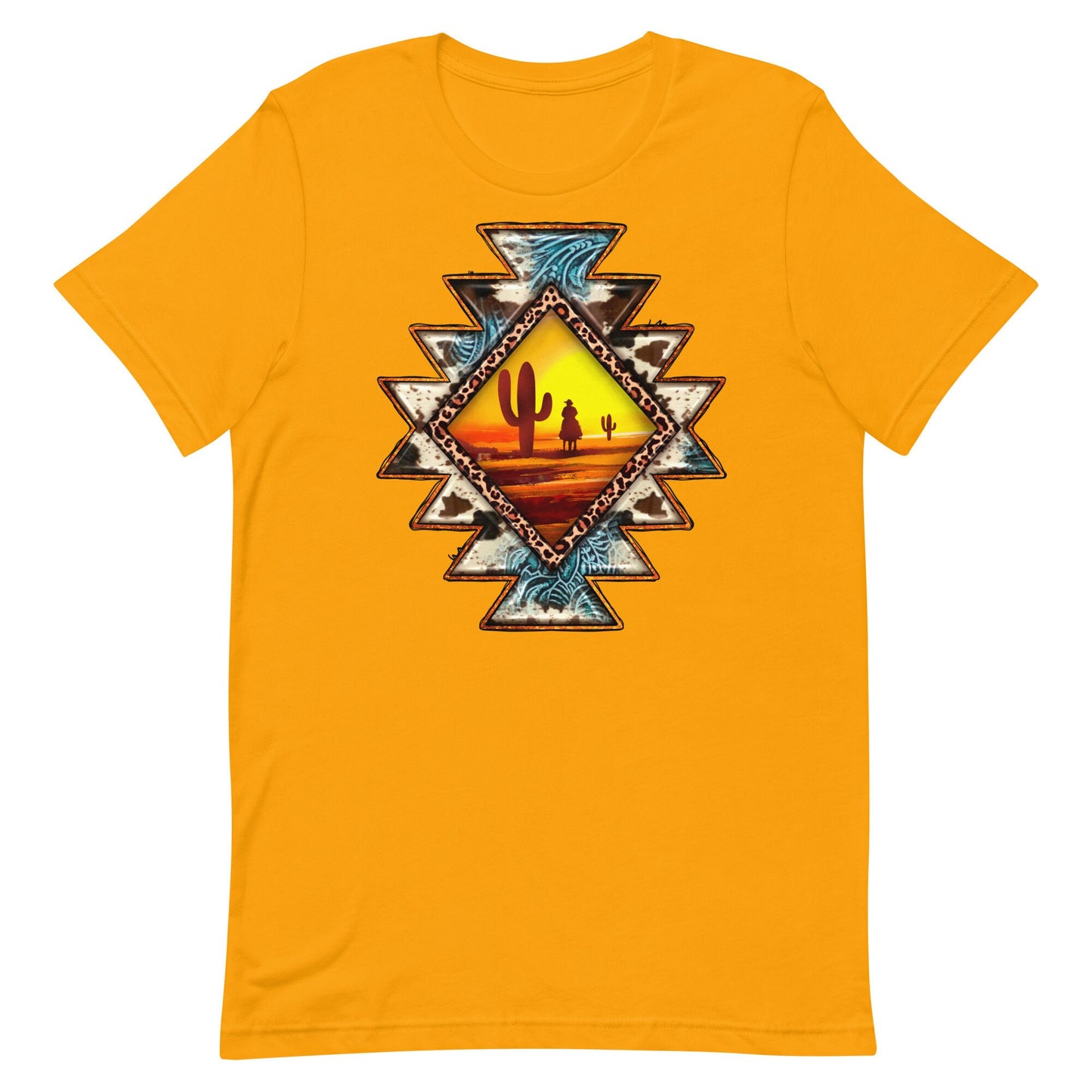 Western Sunset Print unisex Tshirt bella canvas