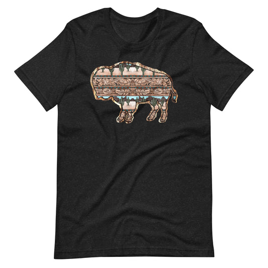 Western Buffalo Design with inner  Print Unisex t-shirt
