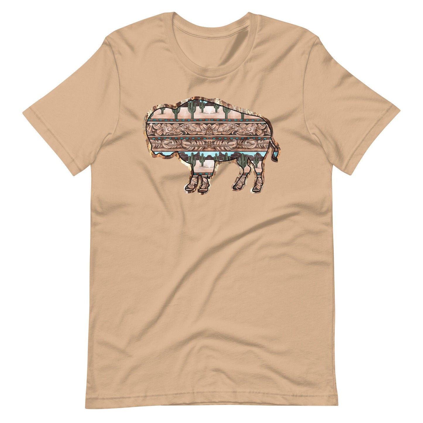 Western Buffalo Design with inner  Print Unisex t-shirt