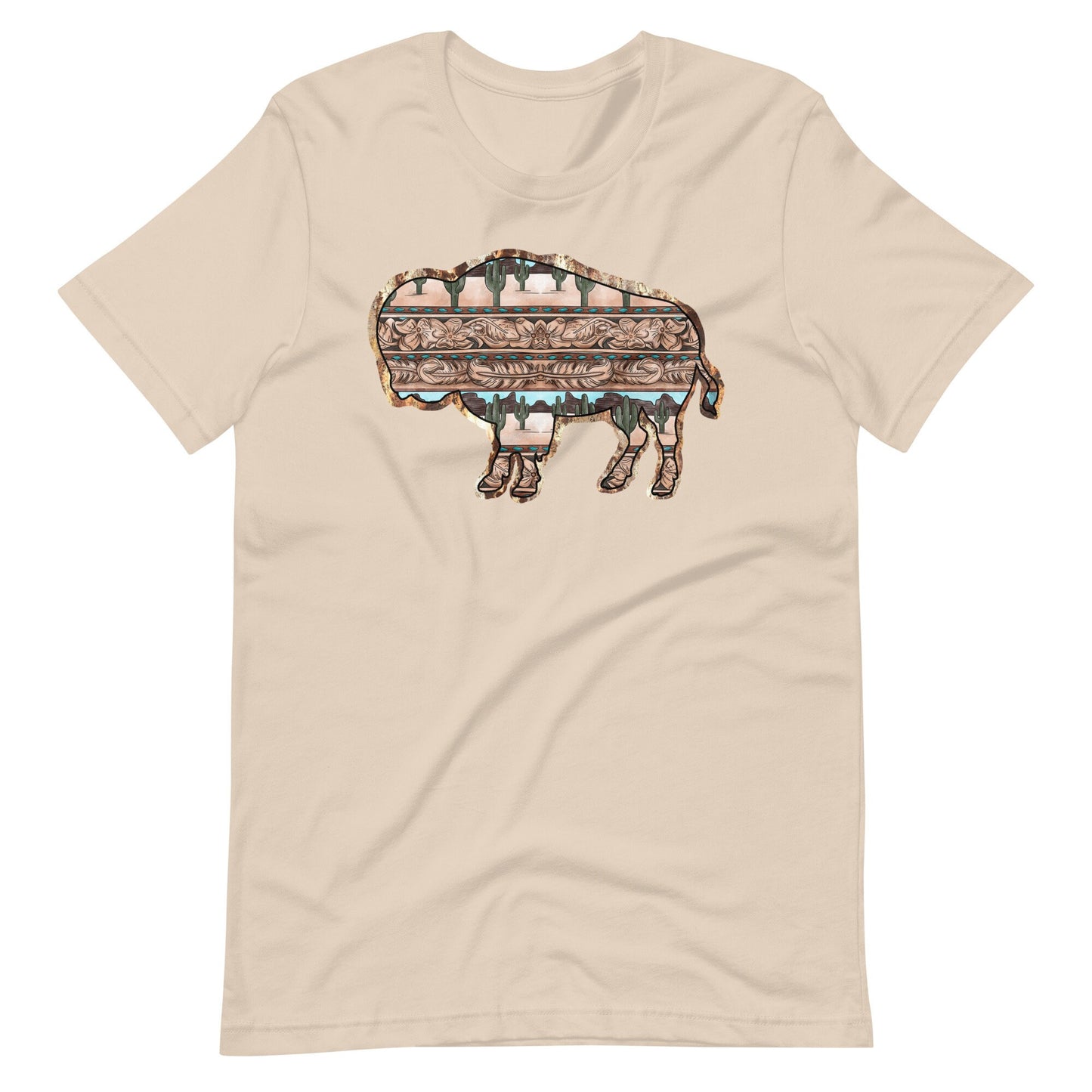 Western Buffalo Design with inner  Print Unisex t-shirt