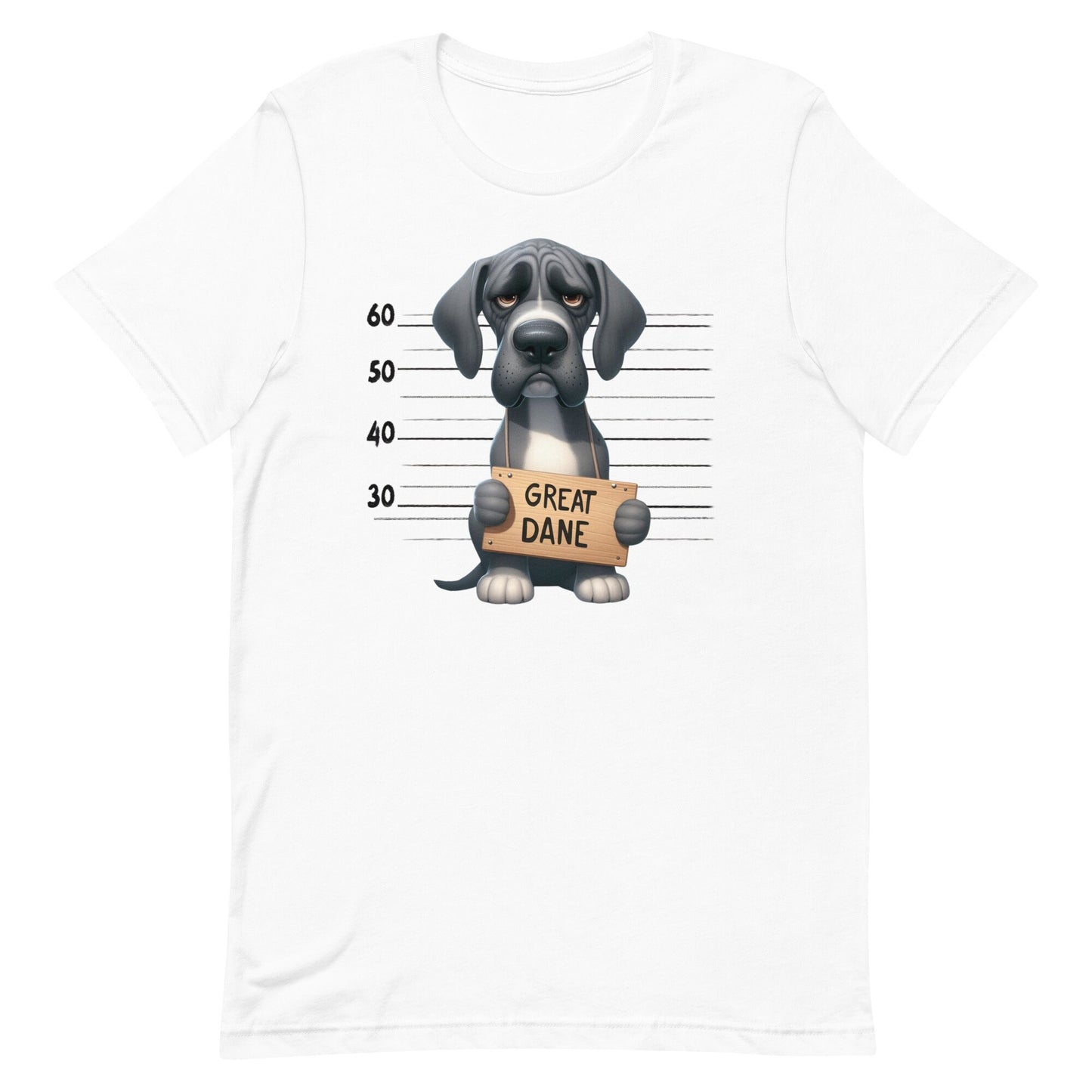 Mug Shot Great Dane Unisex t-shirt