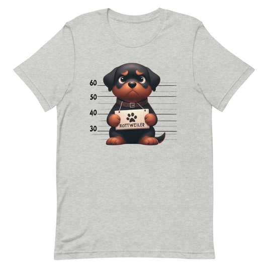 Mug Shot Rottweiler Unisex t-shirt