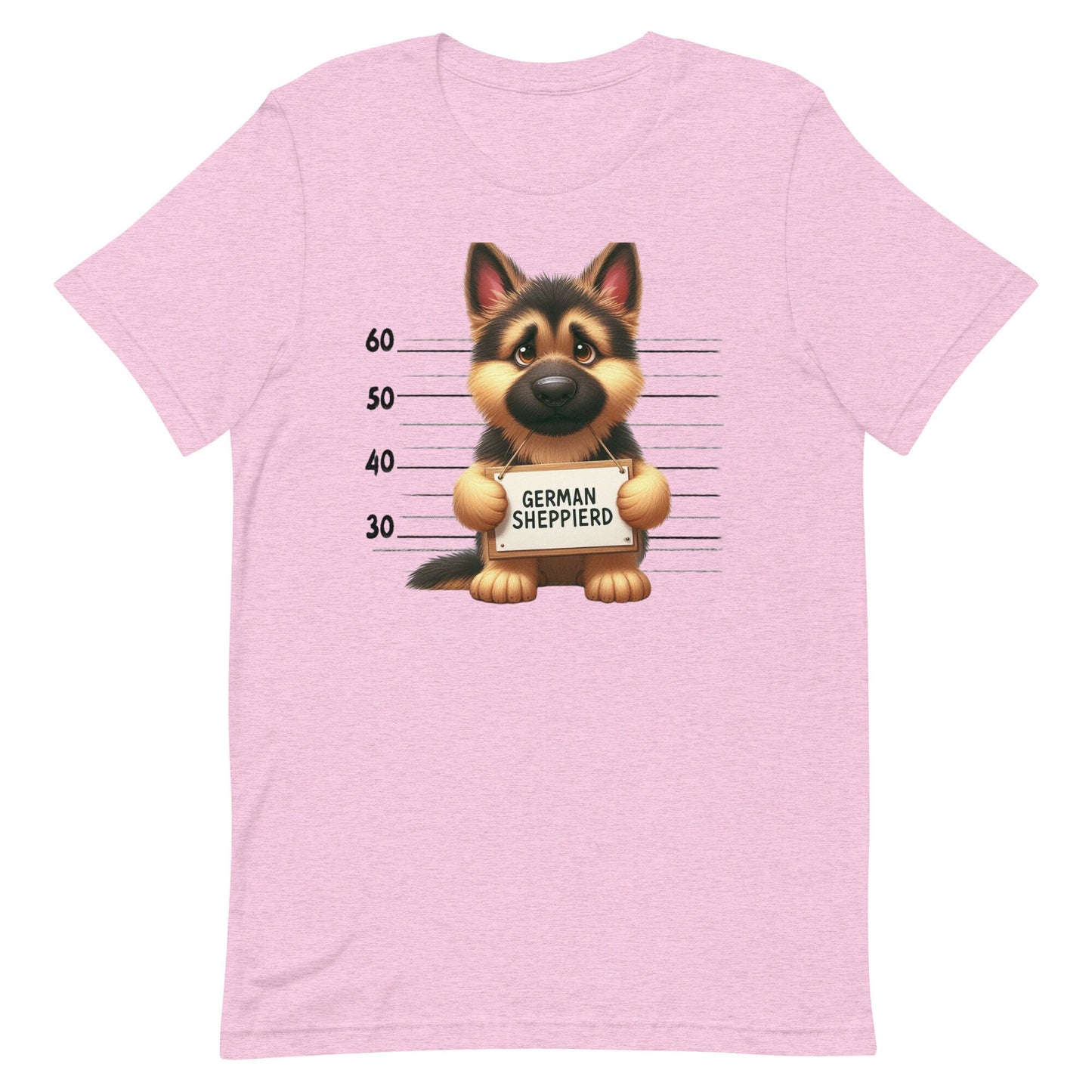 Mug Shot German Shepherd Unisex t-shirt