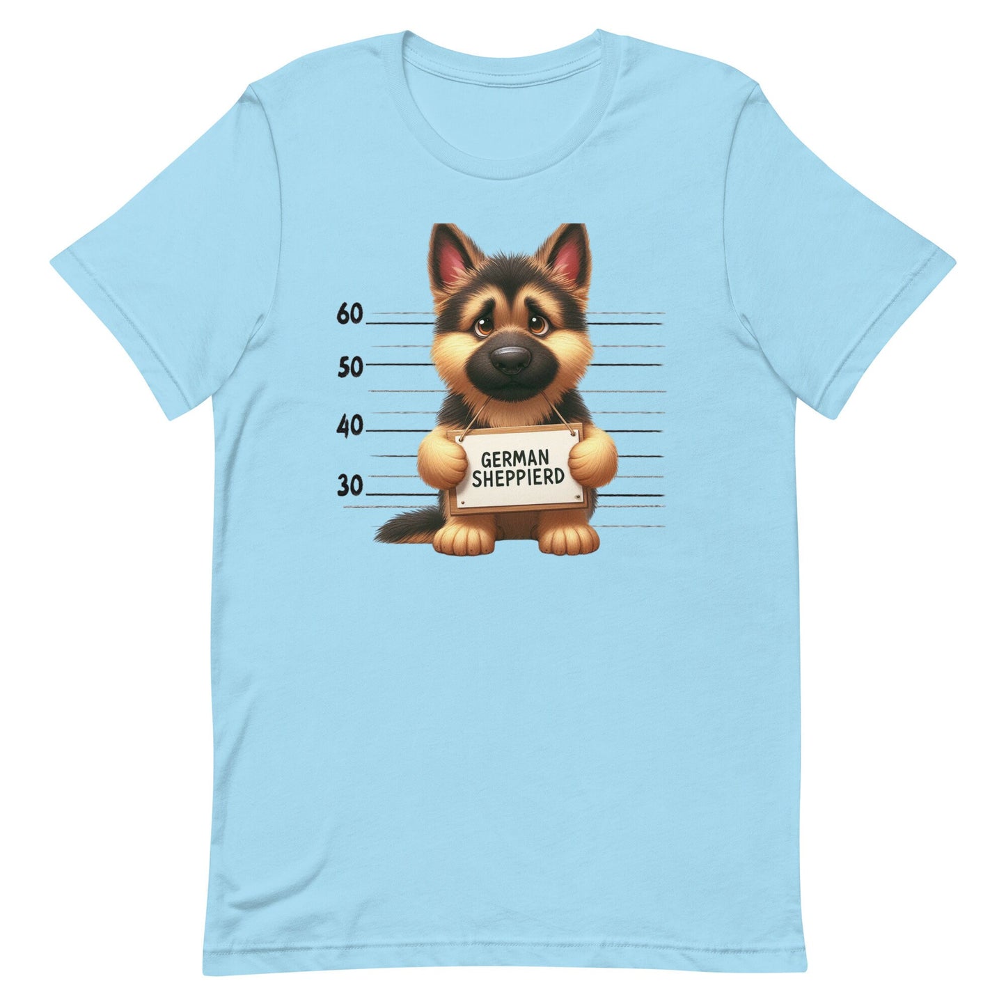 Mug Shot German Shepherd Unisex t-shirt