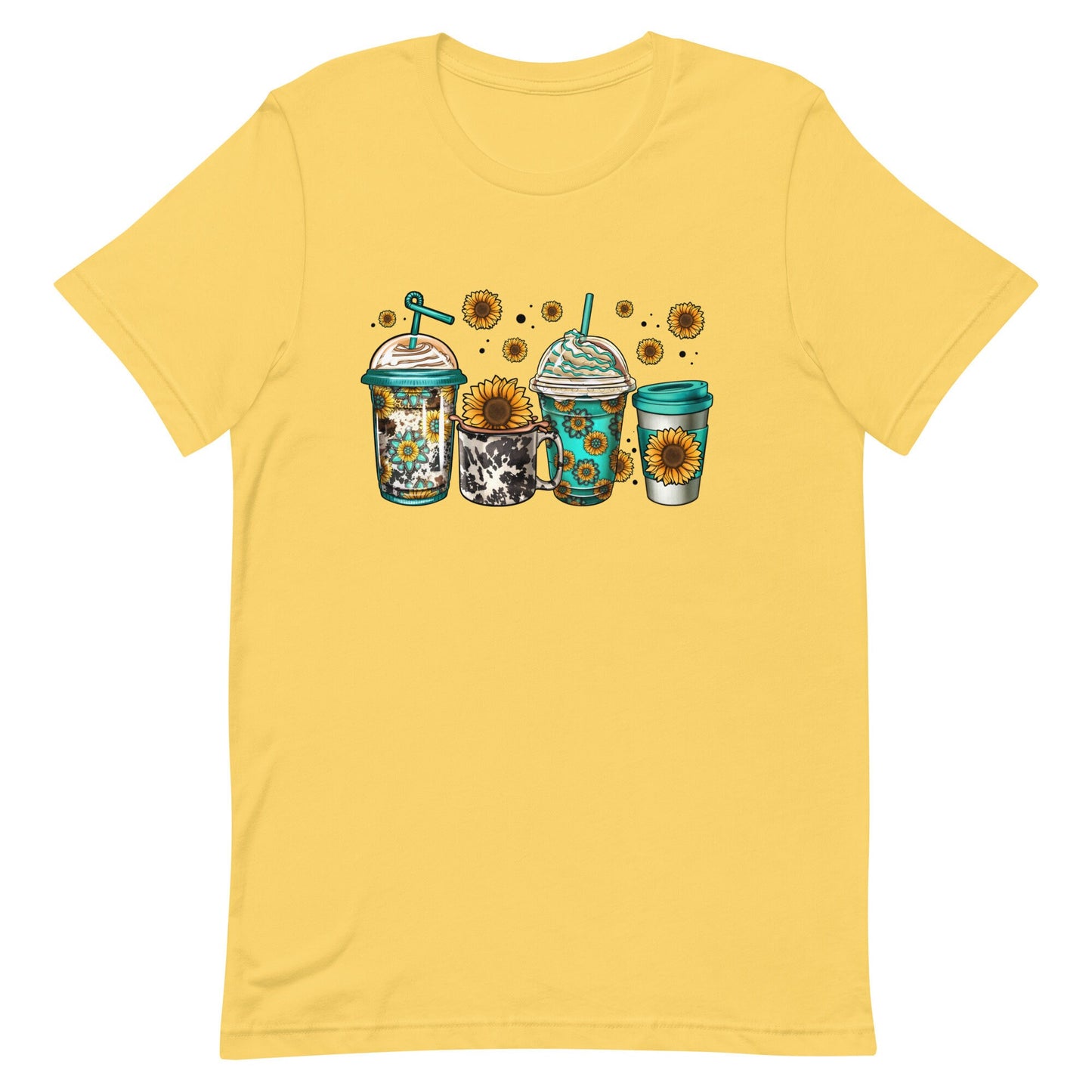 Sunflowers and Coffee Unisex t-shirt