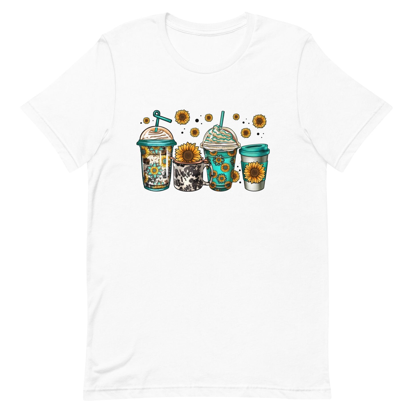 Sunflowers and Coffee Unisex t-shirt