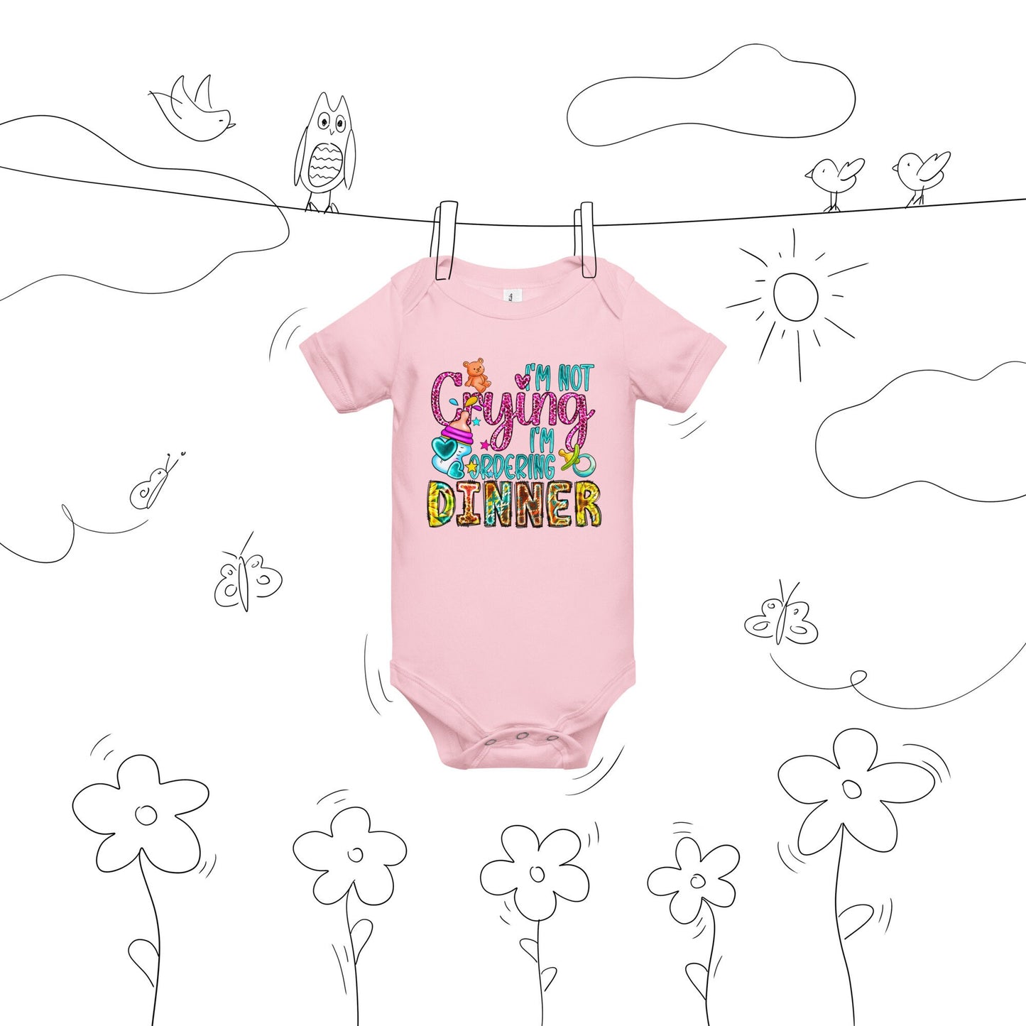 I'm not crying...Baby short sleeve one piece