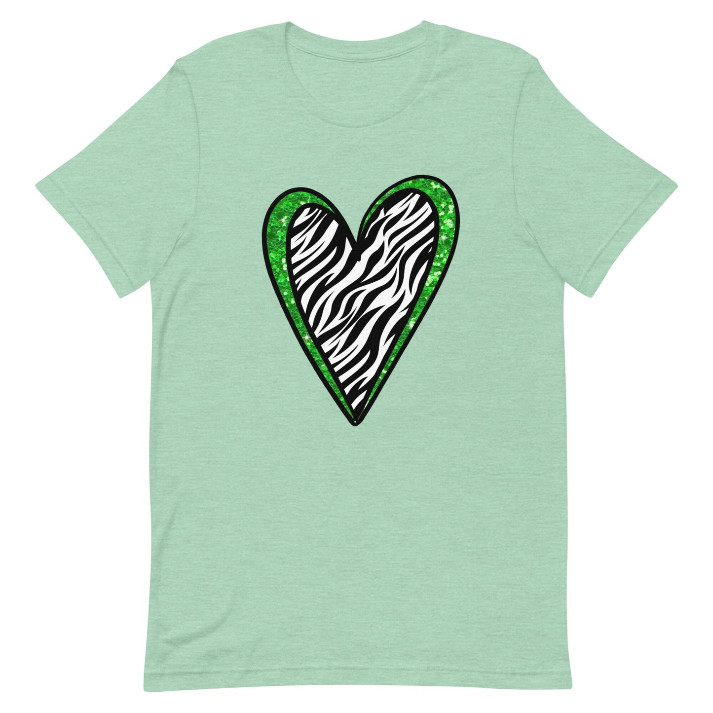 Zebra Print Heart Unisex t-shirt