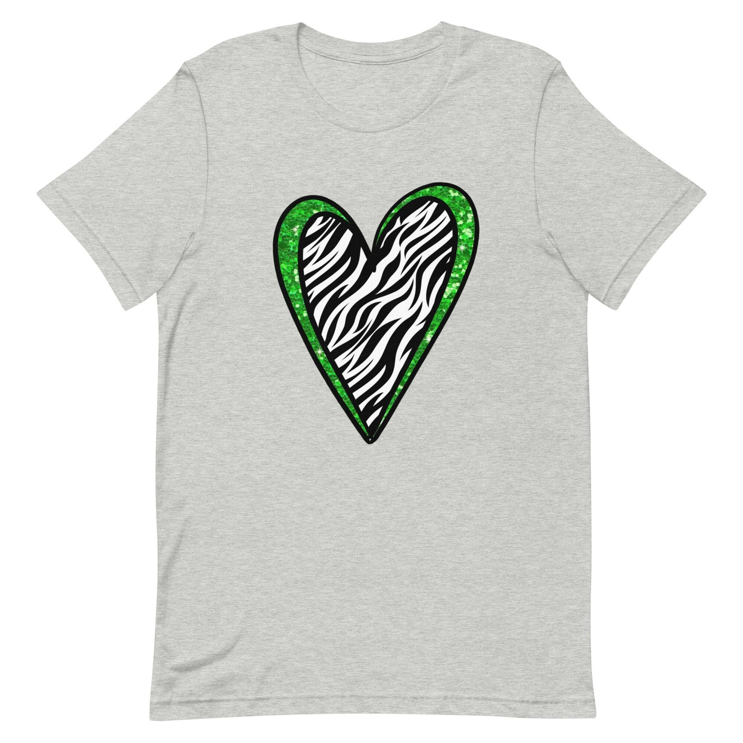 Zebra Print Heart Unisex t-shirt