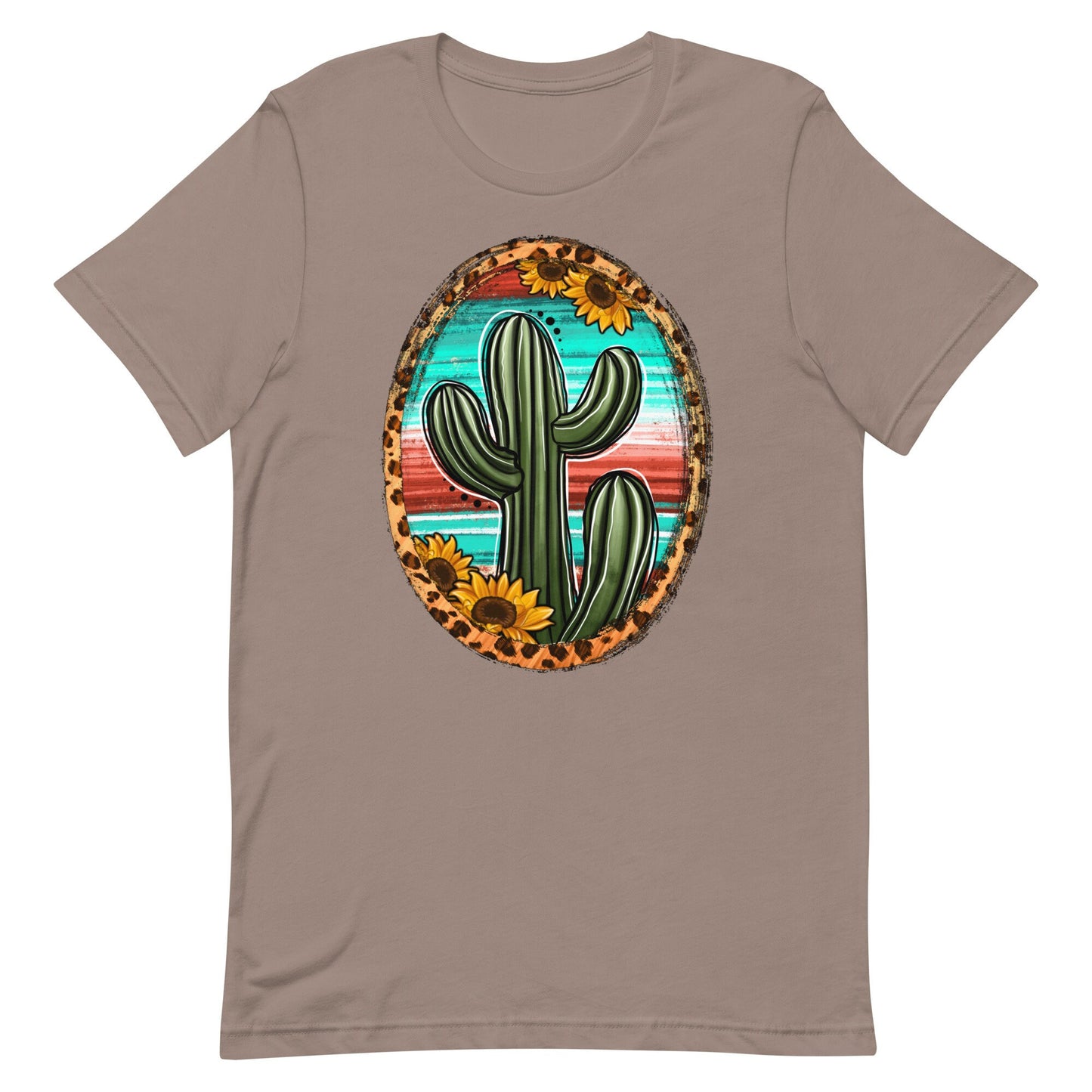 Sunflower and Cactus Western Brooch Unisex t-shirt