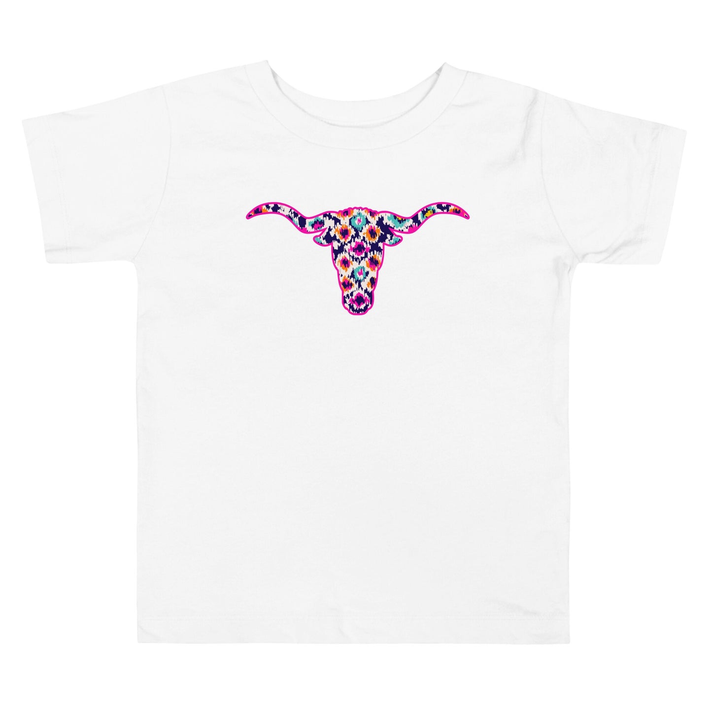 Lil Aztec Design Steer Head Toddler Short Sleeve Tee