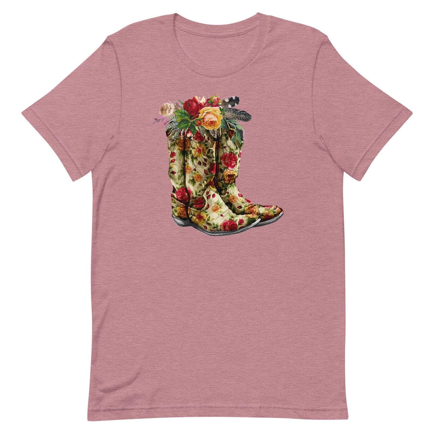 Country flowers and Boots Unisex t-shirt