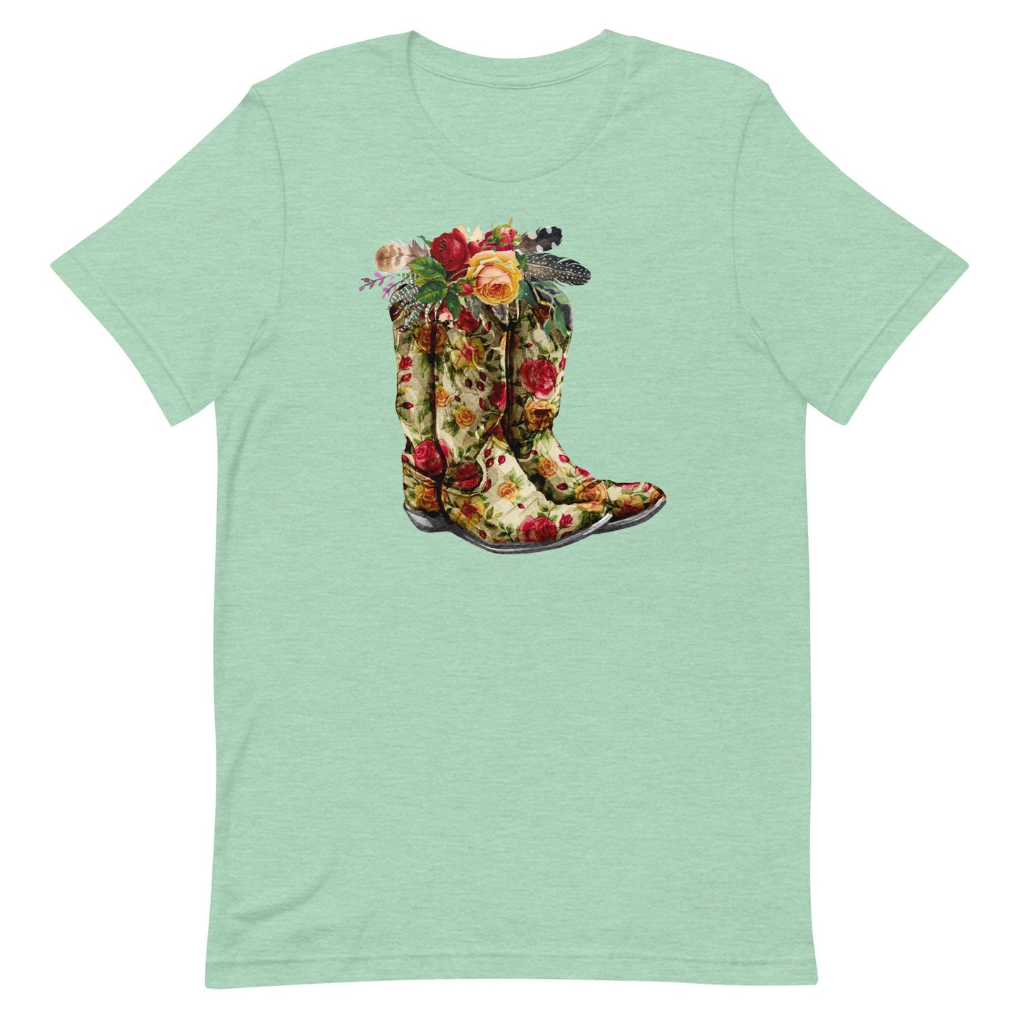 Country flowers and Boots Unisex t-shirt