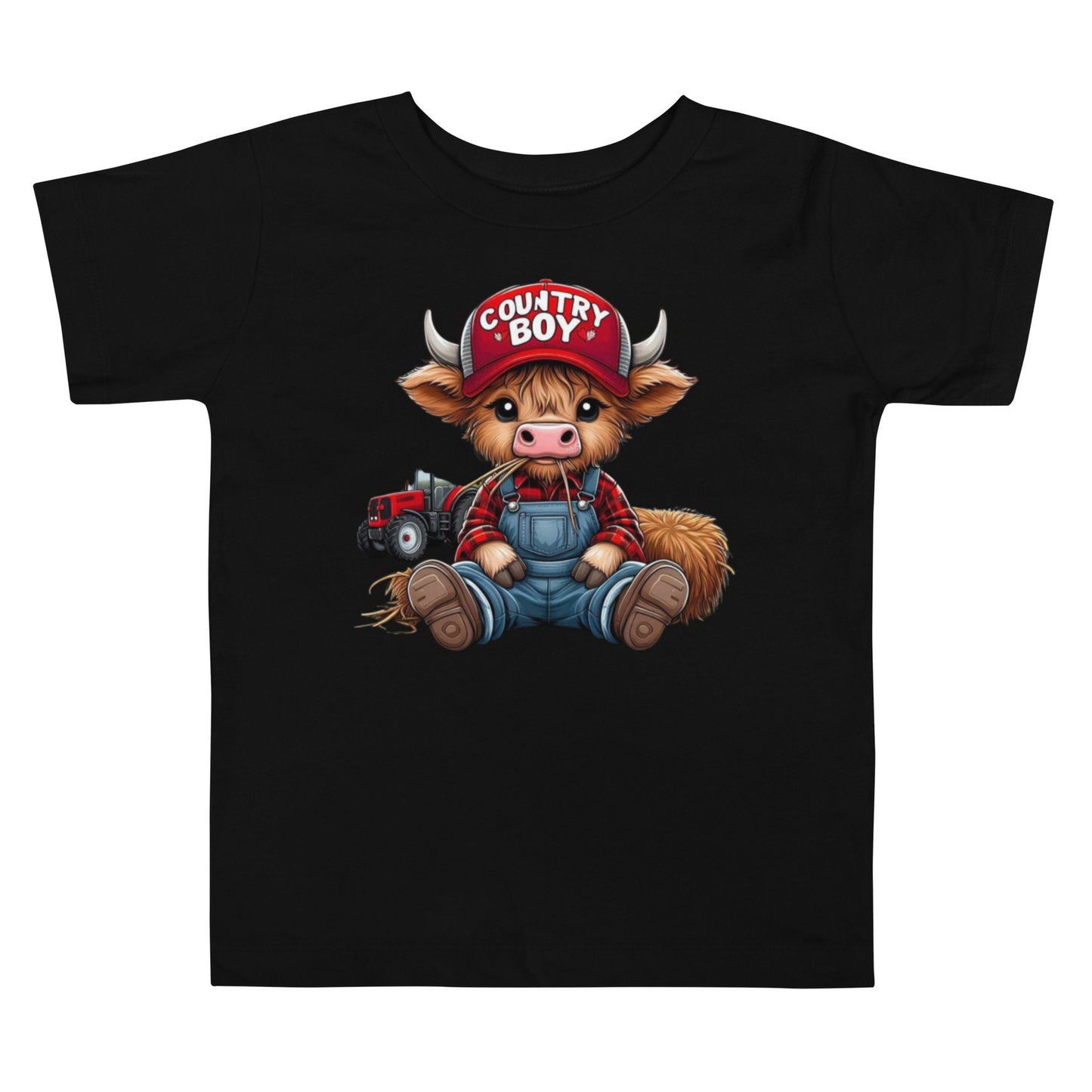 Country Boy higland cow Toddler Short Sleeve Tee
