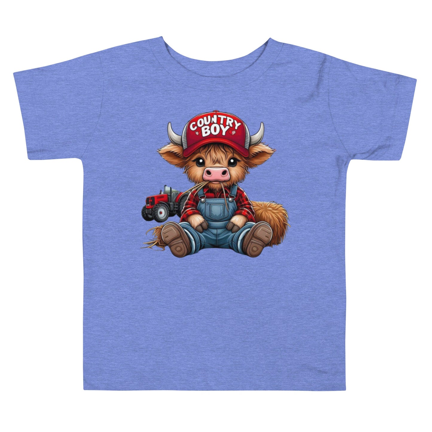 Country Boy higland cow Toddler Short Sleeve Tee