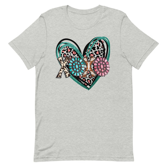 Western Print Heart Unisex t-shirt