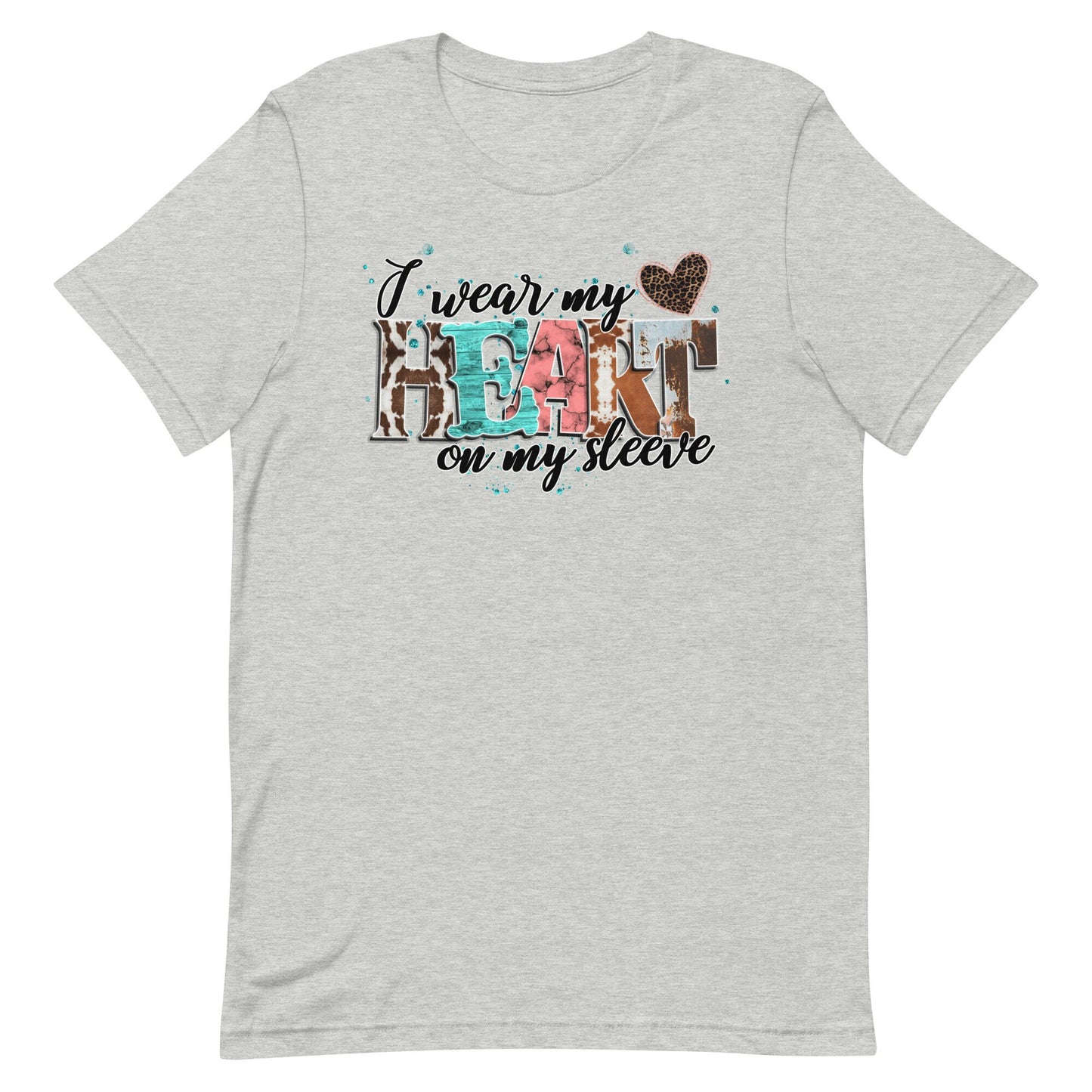 I wear my Heart on my sleeve Western Print Unisex t-shirt