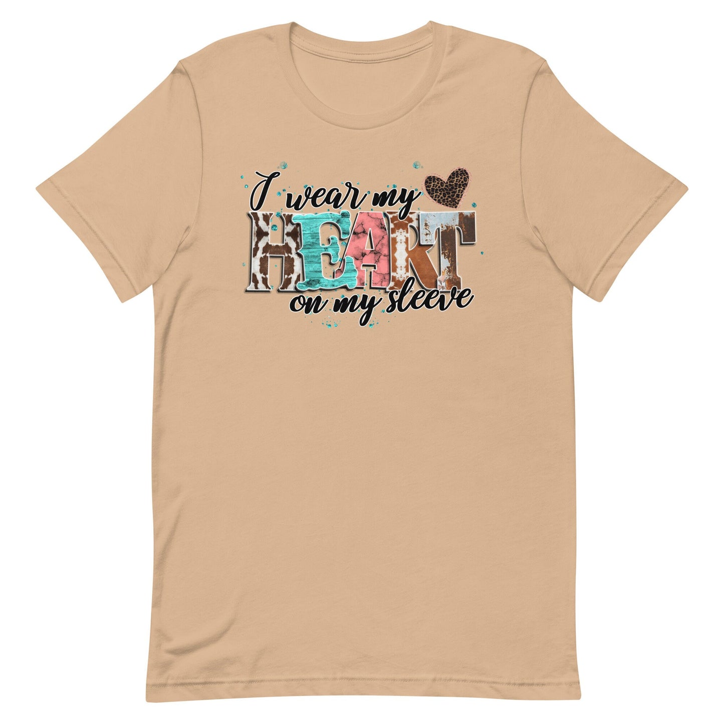 I wear my Heart on my sleeve Western Print Unisex t-shirt