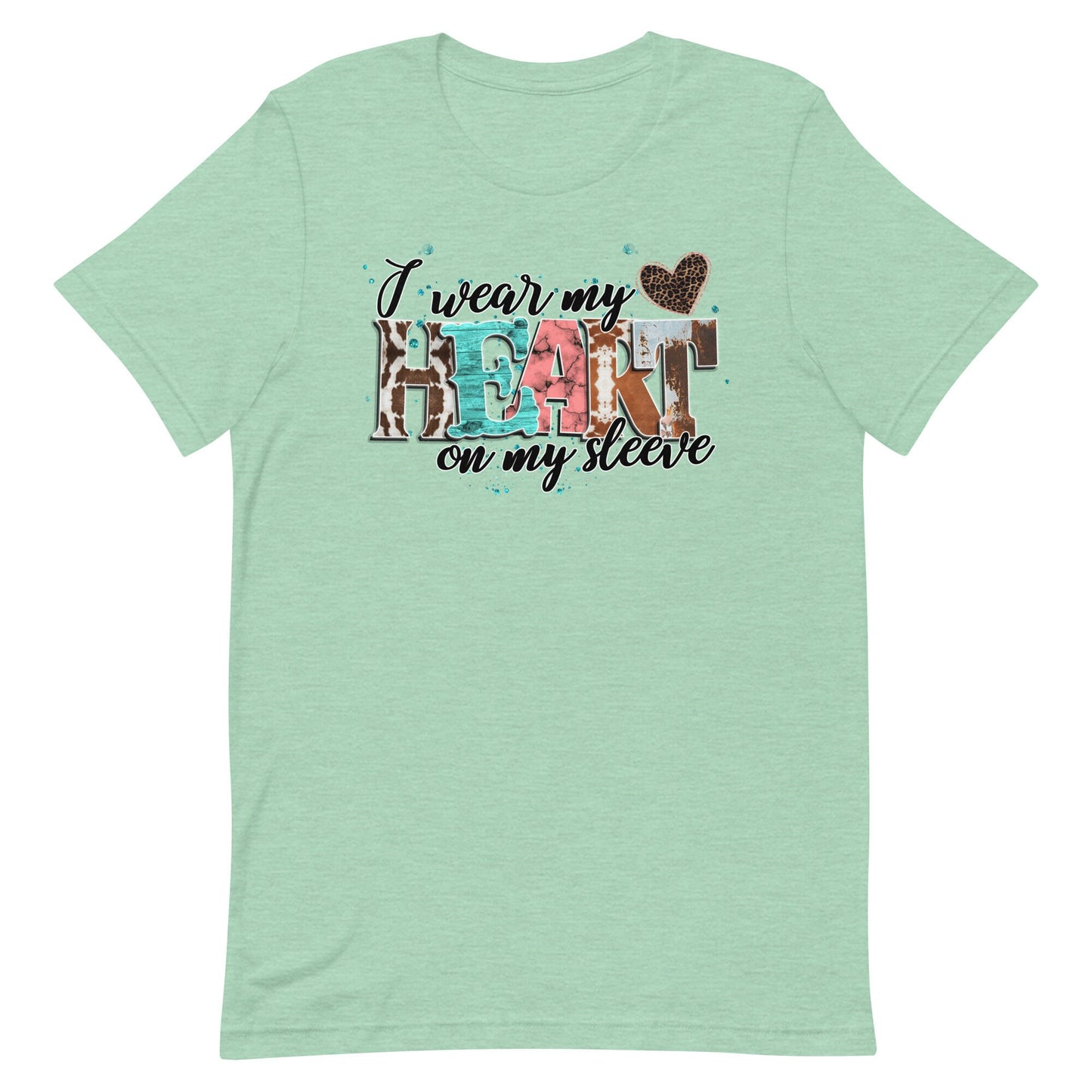 I wear my Heart on my sleeve Western Print Unisex t-shirt