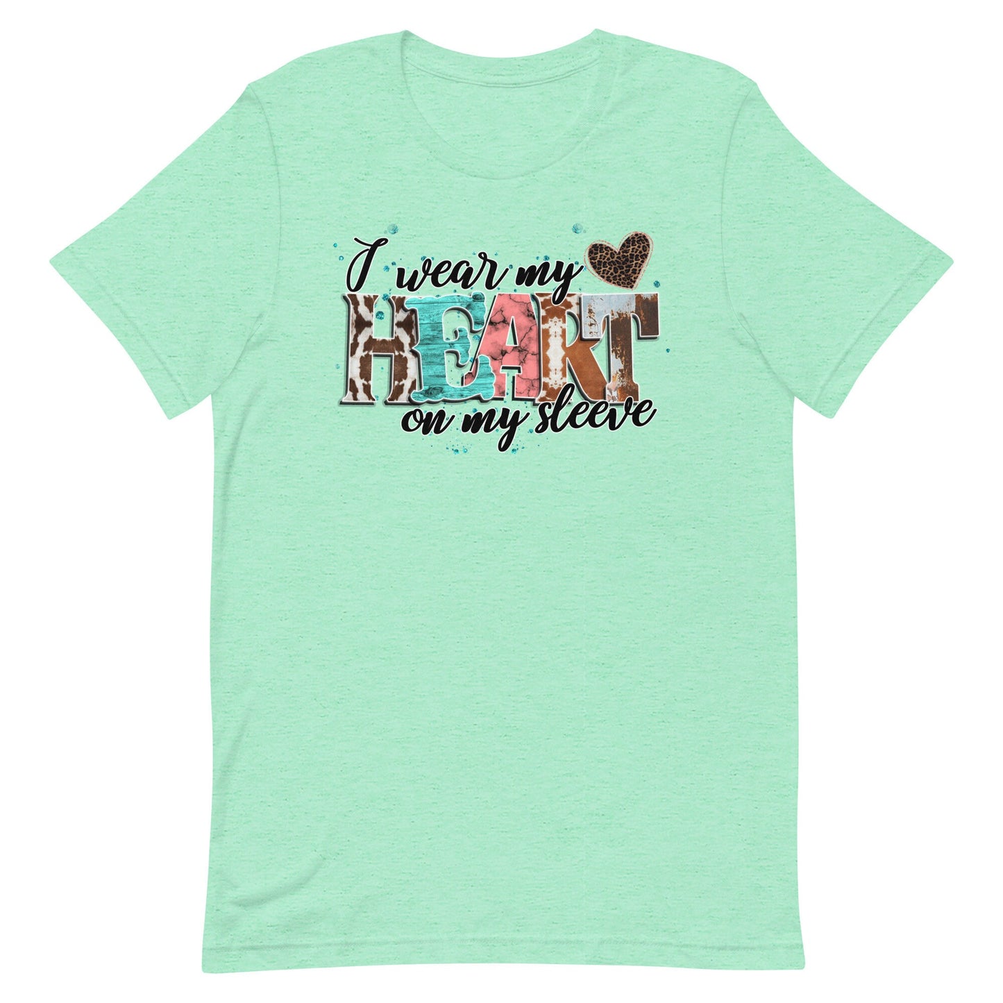 I wear my Heart on my sleeve Western Print Unisex t-shirt