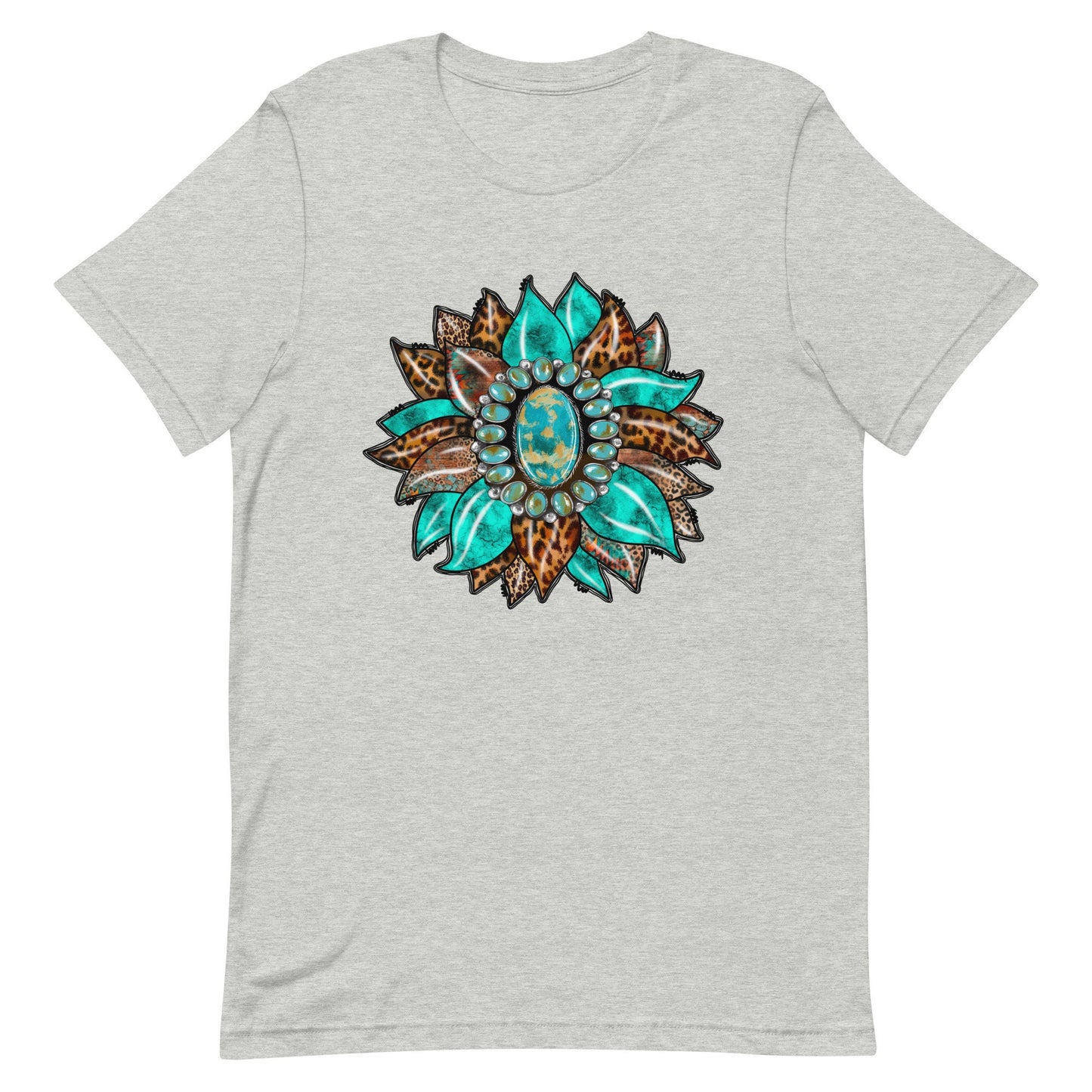 Western Turquoise Sunflower Unisex t-shirt