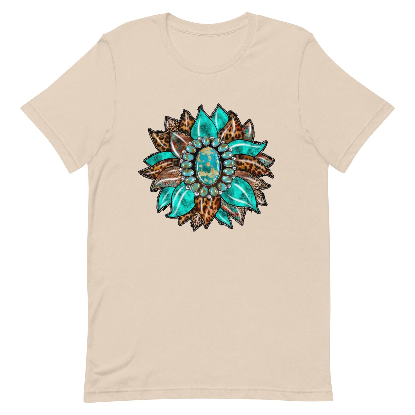 Western Turquoise Sunflower Unisex t-shirt