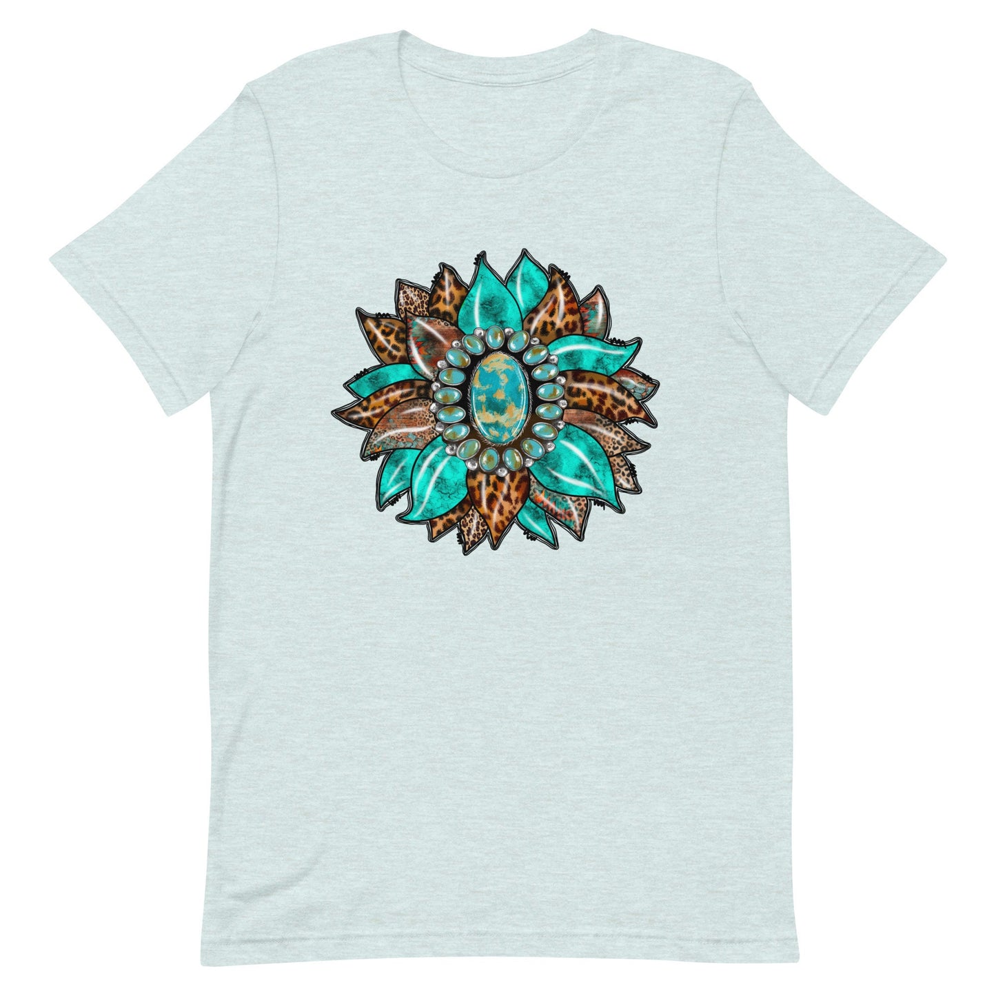 Western Turquoise Sunflower Unisex t-shirt