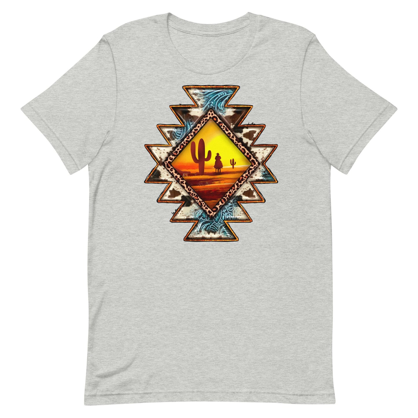Western Sunset Print unisex Tshirt bella canvas