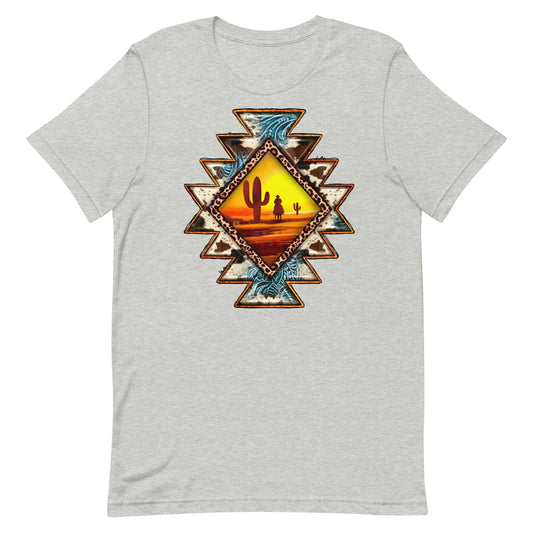 Western Sunset Print unisex Tshirt bella canvas