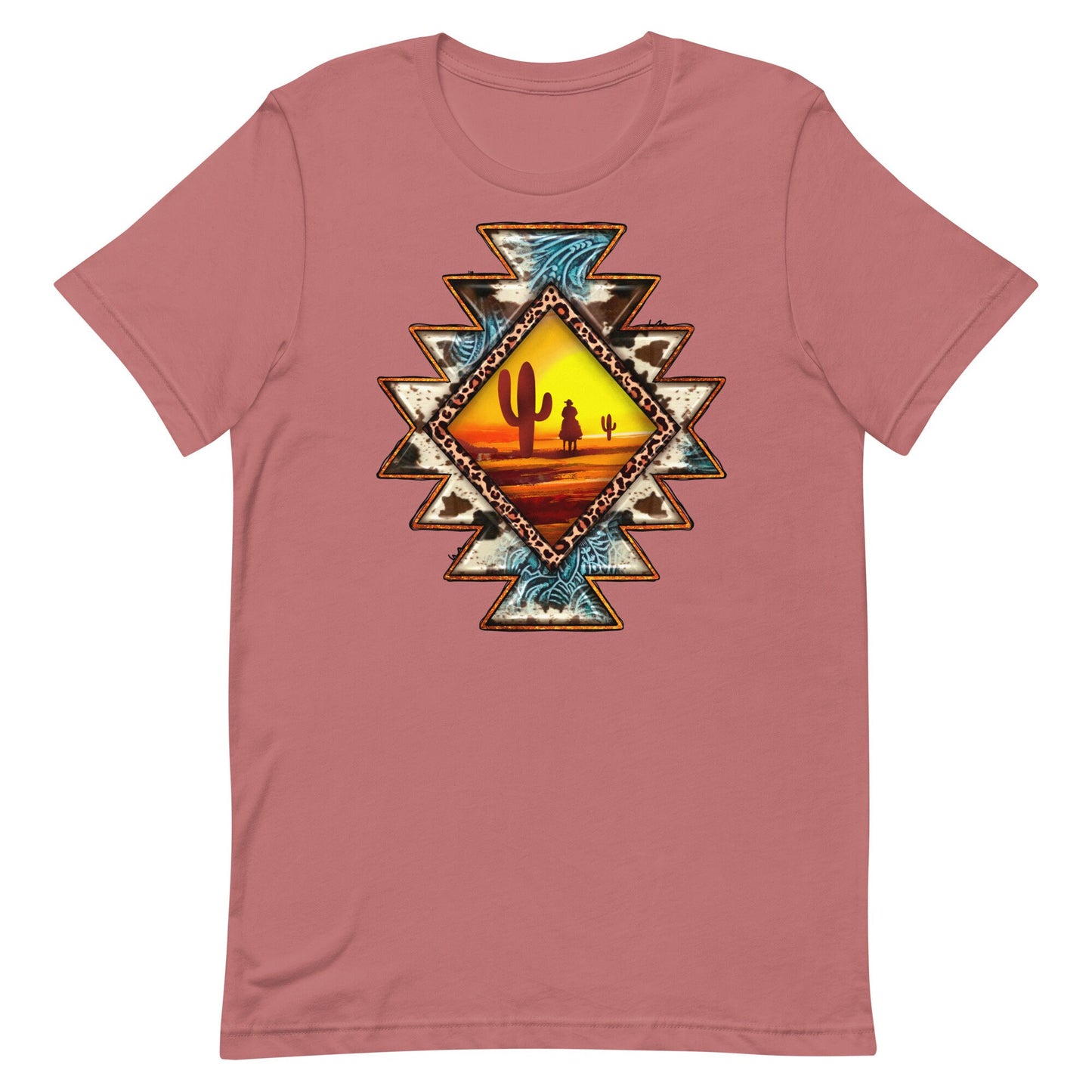 Western Sunset Print unisex Tshirt bella canvas