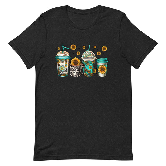 Sunflowers and Coffee Unisex t-shirt