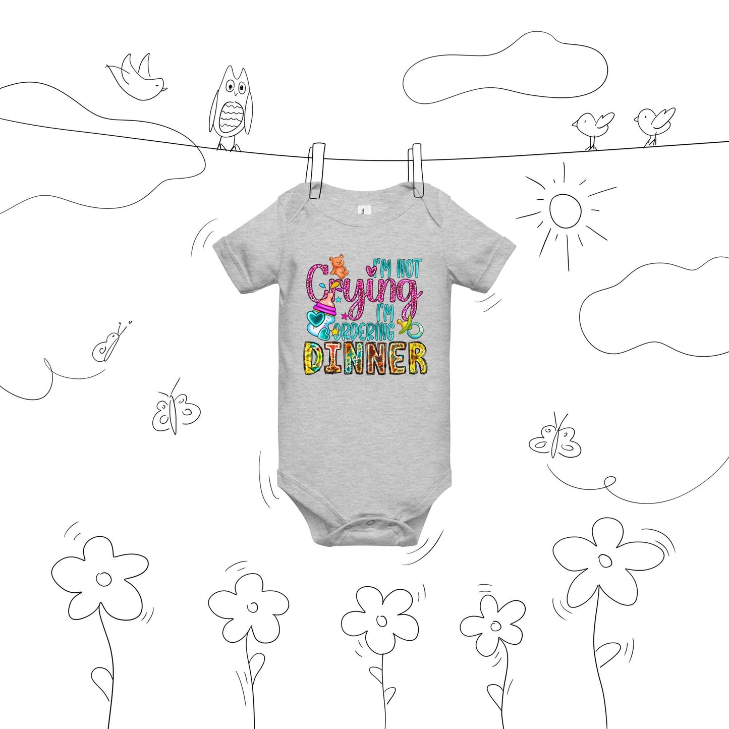 I'm not crying...Baby short sleeve one piece